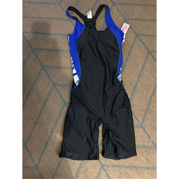 NEW 1 Pc Boyleg Swimsuits Shorts Racerback Full Coverage Slimming 2X - Picture 3 of 5